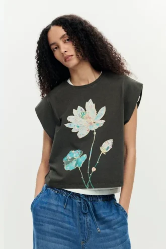Bedrukt T-shirt 100% katoen