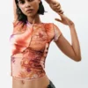 Bedrukt T-shirt met korte mouwen