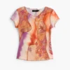 Bedrukt T-shirt met korte mouwen