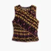 Bedrukte mouwloze blouse
