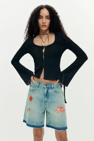 Bermuda’s van bedrukt denim