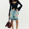 Bermuda’s van bedrukt denim