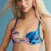 Bikinitop met glanseffect