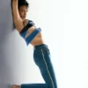 Blaues Riemen aus Jeans