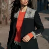 Blazers van twee materialen