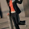 Blazers van twee materialen