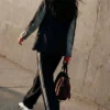 Blazers van twee materialen