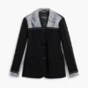 Blazers van twee materialen