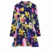 Bloemenjurk met hoge hals