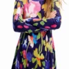 Bloemenjurk met hoge hals