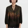 Blouse met 3/4 mouwen en print