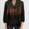 Blouse met 3/4 mouwen en print