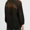 Blouse met 3/4 mouwen en print