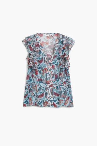 Blouse met bloemenprint