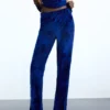 Broek met flockprint