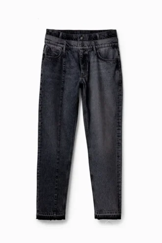 Carrot-fit Jeans met dubbele tailleband