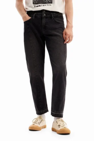 Carrot-fit Jeans met dubbele tailleband
