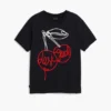 Cherry T-shirt met vetersluiting