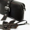 Crossbody-portemonnees met bloemenapplicaties
