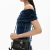 Crossbody-portemonnees met bloemenapplicaties