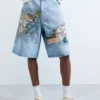 Denim Bermuda’s met patches