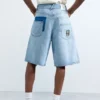 Denim Bermuda’s met patches