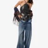 Denim broek met dubbele tailleband Masha Popova