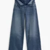 Denim broek met dubbele tailleband Masha Popova