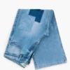 Denim broek met gehaakte patches