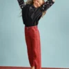 Denim broek met gewassen effect