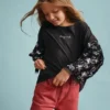 Denim broek met gewassen effect