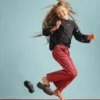 Denim broek met gewassen effect