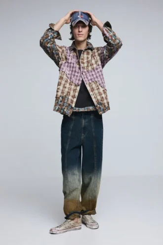 Denim broek met kleurverloop