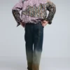 Denim broek met kleurverloop