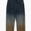 Denim broek met kleurverloop