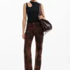 Denim broek met print
