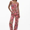 Denim broek met print