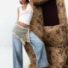 Denim broek met print