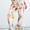 Denim broek met print