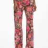 Denim broek met print