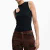 Denim broek met print