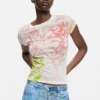 Denim broek met print