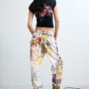 Denim broek met print