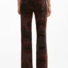 Denim broek met print