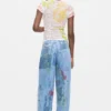Denim broek met print