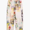 Denim broek met print