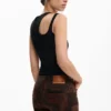 Denim broek met print