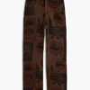 Denim broek met print