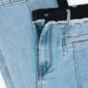 Denim broek van twee materialen