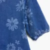 Denim jurk met bloemenprint
